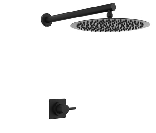 GRIFERÍA DUCHA MONOCOMANDO SIN TRANSFERENCIA ONE NEGRO - HIDROMET - 10 AÑOS DE GARANTÍA [3004NEGR]