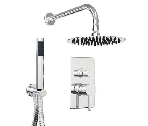 GRIFERÍA DUCHA 2 VIAS MONOCOMANDO CON TRANSFERENCIA Y DUCHADOR VECTOR CROMO - HIDROMET - 10 AÑOS DE GARANTÍA [42112CRCR]
