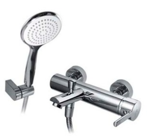 GRIFERÍA DUCHA EXTERIOR MONOCOMANDO CON TRANSFERENCIA STORM CROMO - HIDROMET - 10 AÑOS DE GARANTÍA [04805CRCR]