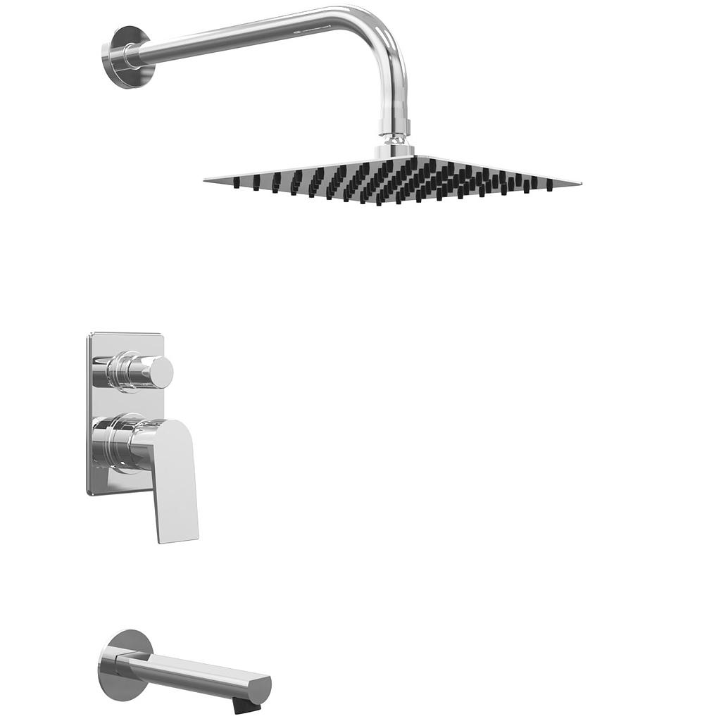 GRIFERÍA DUCHA EMBUTIDA MONOCOMANDO CON TRANSFERENCIA RAPTOR CROMO - HIDROMET - 10 AÑOS DE GARANTÍA [9403CRCR]