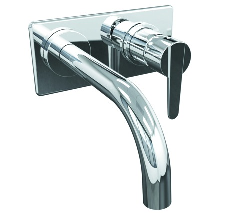 GRIFERÍA LAVATORIO DE PARED MONOCOMANDO FLAT CROMO - HIDROMET - 10 AÑOS DE GARANTÍA [08480CRCR]