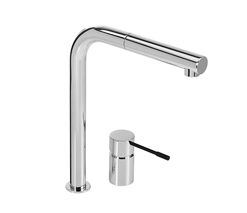 GRIFERÍA MONOCOMANDO KITCHEN PRO COCINA MESADA CON ROCIADOR EXTRAIBLE CROMO PIAZZA [10318]