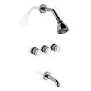 GRIFERÍA BICOMANDO CONVENCIONAL OPTIMA BAÑERA DE EMBUTIR CON TRANSFERENCIA CROMO PIAZZA [31206]