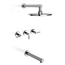 GRIFERÍA BICOMANDO CIERRE CERAMICO GUILTY LEVER DUCHA EMBUTIR CON TRANSFERENCIA CROMO - DISCONTINUO -PIAZZA [22506]