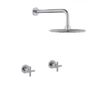GRIFERÍA BICOMANDO CIERRE CERAMICO NOVARA DUCHA DE EMBUTIR SIN TRANSFERENCIA CROMO CROMO PIAZZA [21007]