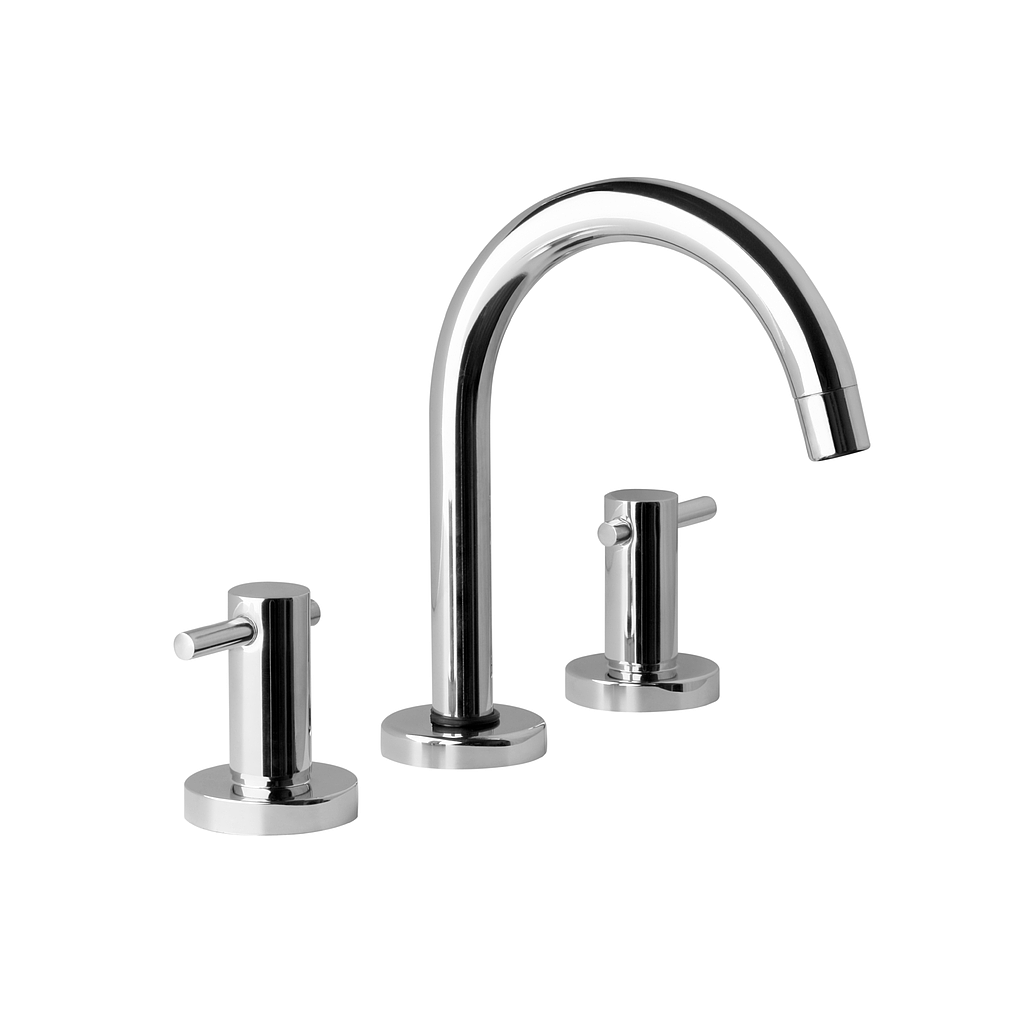 GRIFERÍA BICOMANDO CIERRE CERAMICO VECCTRA LAVATORIO MESADA CROMO PIAZZA [22701]