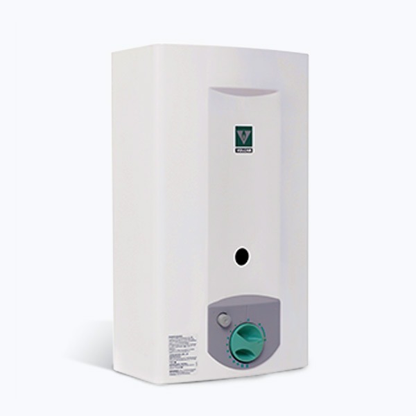 CALEFON 14Lts BLANCO COMPACTO GN/TN - ENCENDIDO PIEZOELECTRICO - VOLCAN [315KRV]