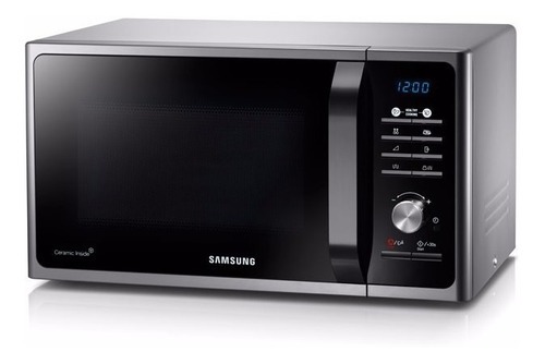 MICROONDAS 23 LTS  - 6 NIVELES - INTERIOR CERÁMICO - CON GRILL - PLATA - SAMSUNG  [SAMG23F3K3TAS]