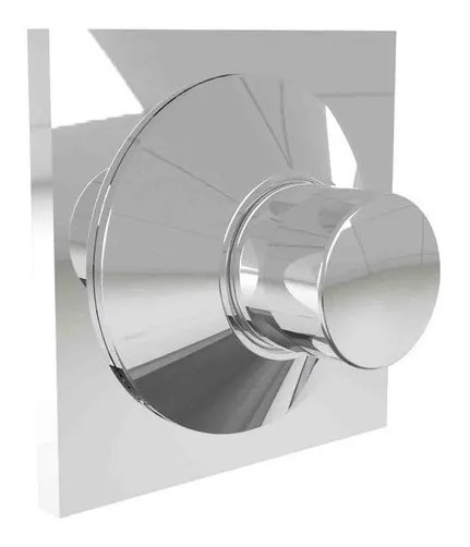 VÁLVULA DESCARGA INODORO CUADRADA CON CORTE CROMO -  HIDROMET [00940CRCR]