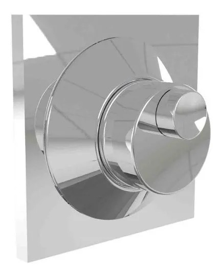 VÁLVULA DESCARGA INODORO CUADRADA CON CORTE DOBLE ACCION CROMO -  HIDROMET [00943CRCR]