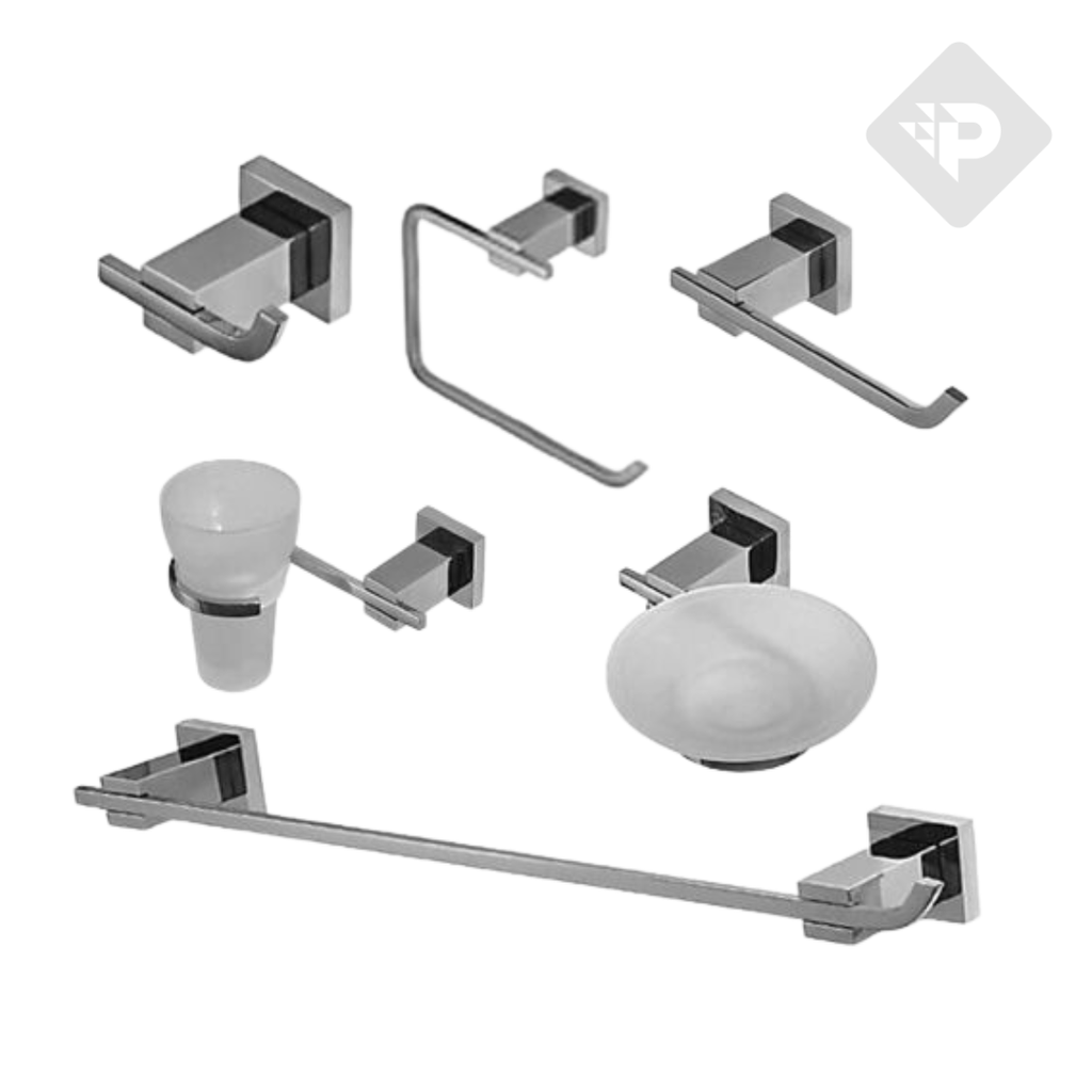 KIT 6 PIEZAS GEOMETRY CROMO -  HIDROMET [02882CRCR]