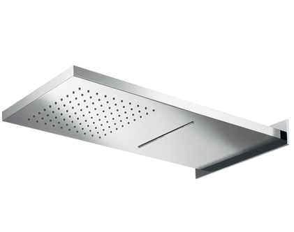 GRIFERÍA DUCHA DE PARED CON LAMA RECTANGULAR CROMO - HIDROMET - 10 AÑOS DE GARANTÍA [1914CRCR]