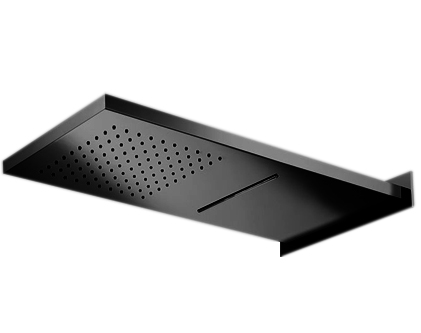 GRIFERÍA DUCHA DE PARED CON LAMA RECTANGULAR NEGRO - HIDROMET - 10 AÑOS DE GARANTÍA [1914NEGR]