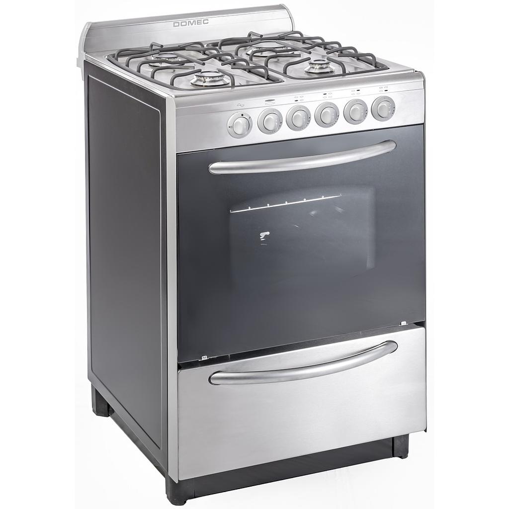 COCINA MULTIGAS CXUPLEV 4 HORNALLAS ACERO INOXIDABLE - DOMEC [61949]