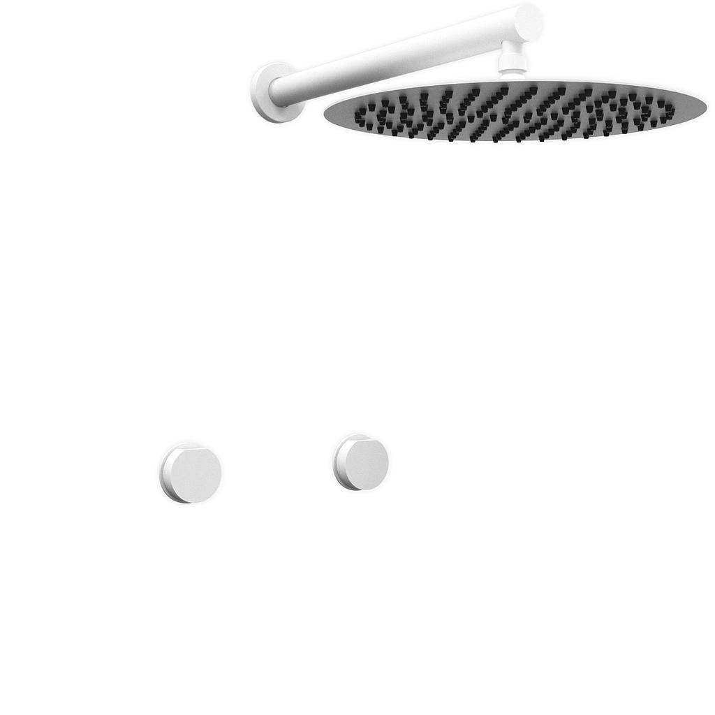 [26420] GRIFERÍA DUCHA BICOMANDO SIN TRANSFERENCIA LUXURY BLANCO - HIDROMET - 10 AÑOS DE GARANTÍA [15009BLBL]