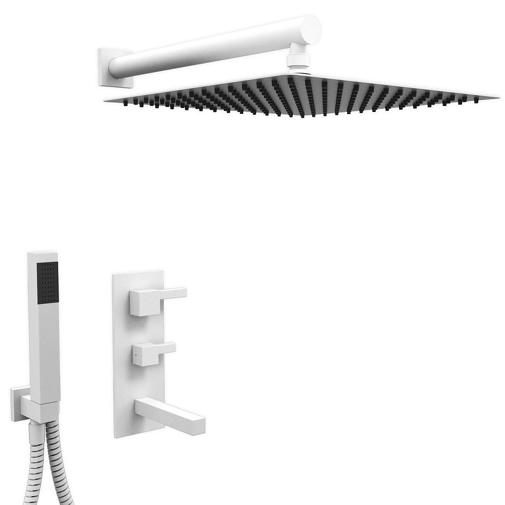 [26473] GRIFERÍA DUCHA 3 VIAS MONOCOMANDO ONE BLOCK BLANCO - HIDROMET - 10 AÑOS DE GARANTÍA [3510BLBL]