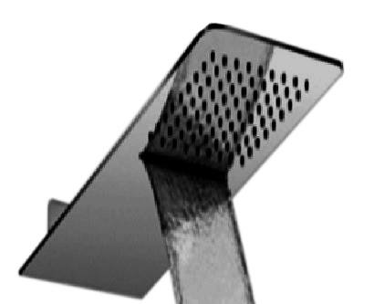 [26756] GRIFERÍA DUCHA DE PARED CON LAMA RECTANGULAR SLIM NEGRO - HIDROMET - 10 AÑOS DE GARANTÍA [1915NEGR]