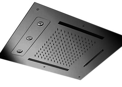 [26760] GRIFERÍA CROMOTERAPIA CON LED, LAMA Y ROTADORES NEGRO - HIDROMET [1916NEGR]