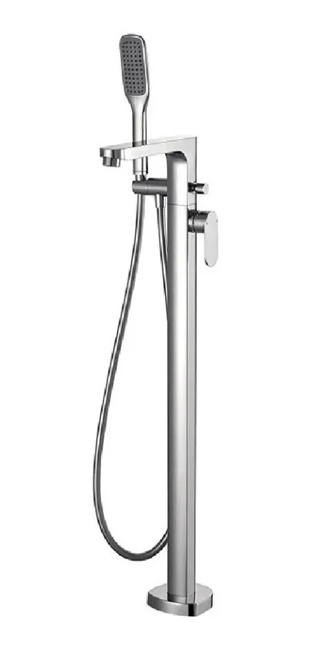 [27106] GRIFERÍA MONOCOMANDO TERME DE PISO CON DUCHADOR PARA BAÑERA ISLA CROMADO - PIAZZA [54010]