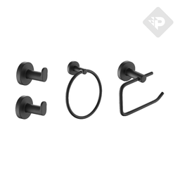 [27129] ACCESORIOS SET SENSUS 4 PIEZAS NEGRO - PIAZZA [73228NE]