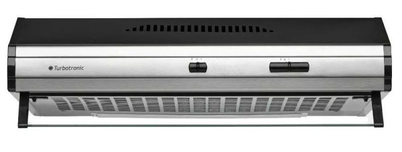 [27668] PURIFICADOR TURBOTRONIC 60CM - 1 MOTOR - 3 VELOCIDADES - ABSORCION 200M3/H - COMANDOS DESLIZABLES - NEGRO CON FRENTE DE ACERO - SPAR [3712-TUR]