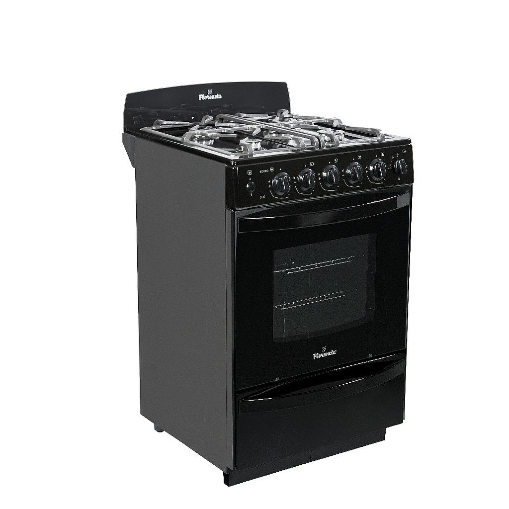 [27808] COCINA MULTIGAS 65LT 4 HORNALLAS CON ENCENDIDO ELECTRICO - NEGRO - FLORENCIA [FLOR5547]
