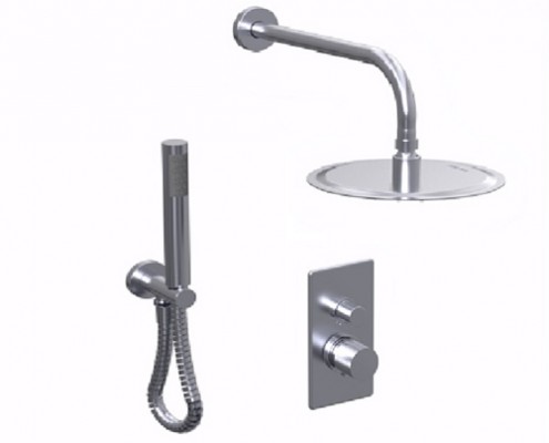 [27831] DUCHA DE 2 VIAS MONOCOMANDO TEXTURE CROMO - HIDROMET - 10 AÑOS DE GARANTÍA [9812CRCR]