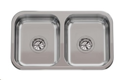 [28396] PILETA DOBLE CC 28 - SOPAPA 
AMERICANA -  ACERO 430 304 - JOHNSON [CC 28/18]