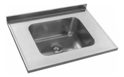 [28474] MESADA CON PILETA LN50N 60CM - SOPAPA CESTILLO - ACERO 304  - JOHNSON [Mesada 60 con LN]