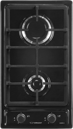 [28597] ANAFE MULTIGAS 2 HORNALLAS CON REJILLAS DE FUNDICIÓN  - EFICIENCIA ENERGÉNITCA A+ - ENCENDIDO AUTOMÁTICO - NEGRO - ORMAY [CARMIN N]