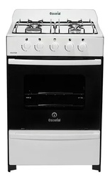 [28648] COCINA A  GAS NATURAL MASTER CLASSIC - 4 HORNALLAS 56 CM BLANCO - ESCORIAL [MASCL56BN]