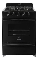 [28651] COCINA A GAS LICUADO MASTER CLASSIC - 4 HORNALLAS 56 CM NEGRO - ESCORIAL  [MASCL56NL]