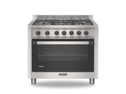 [29696] COCINA MULTIGAS 5 HORNALLAS - TRES NIVELES DE COCIÓN - VIDRIO DOBLE TEMPLADO- REJILLAS DE FUNDICIÓN ESMALTADAS   -  CAPACIDAD: 110 LTS - ORMAY [B-90 T]