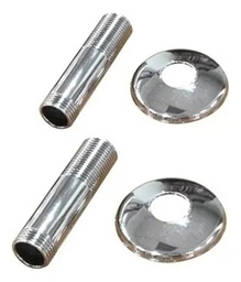 [30729] JUEGO DE 2 NIPLES + 2 ROSETAS CROMADAS - PEISA [10001312]