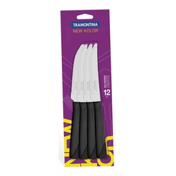 [31265] CUCHILLO DE MESA TRAMONTINA NEW KOLOR NEGRO CABO PLÁSTICO [23162/900]