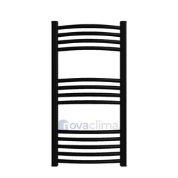 [31822] TOALLERO CURVO NEREUS 80 - 800mm*500mm (450mm entre conexiones) - NEGRO - NOVA CLIMA