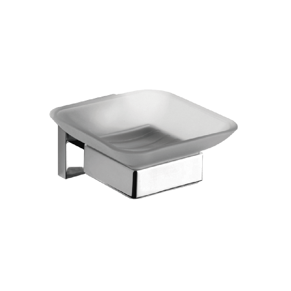 [23615] JABONERA VIDRIO BAÑO PIAZZA UNIQUE - CROMADO - 1 AÑO DE GARANTIA [72824]