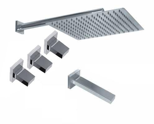 [23715] GRIFERÍA DUCHA BICOMANDO CON TRANSFERENCIA BLOCK UP CROMO - HIDROMET - 10 AÑOS DE GARANTÍA [34003CRCR]