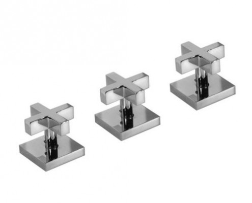[23742] GRIFERÍA BIDET BICOMANDO BLOCK CRUZ CROMO - HIDROMET - 10 AÑOS DE GARANTÍA [03402CRCR]