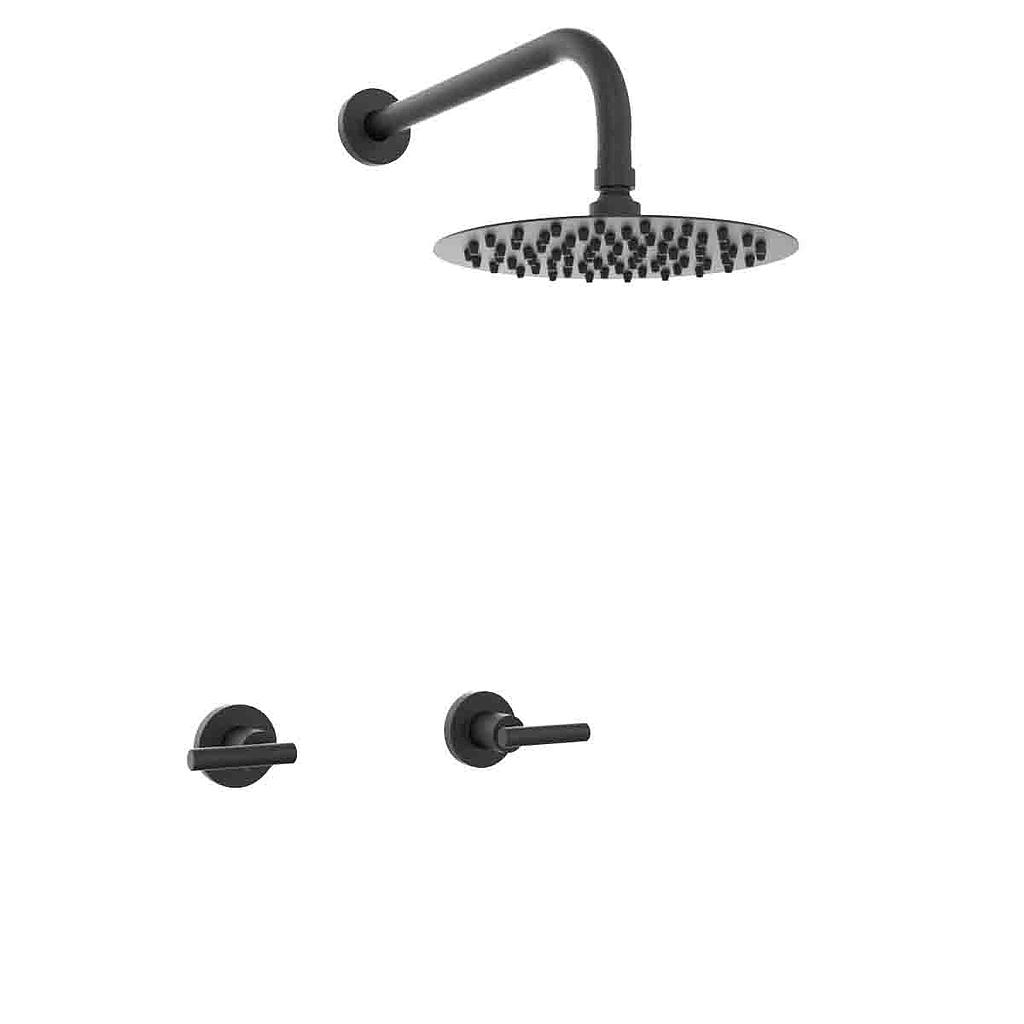 [23956] GRIFERÍA DUCHA BICOMANDO SIN TRANSFERENCIA SUN LEVER NEGRO - HIDROMET - 10 AÑOS DE GARANTÍA [04509NEGR]