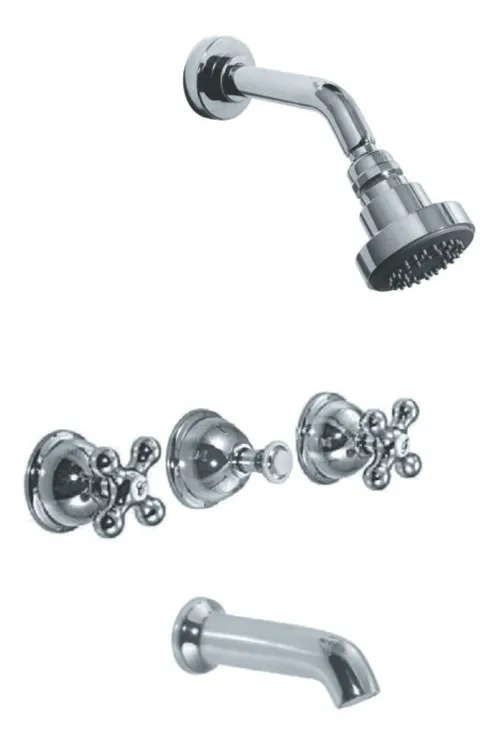 [24050] GRIFERÍA BAÑERA BICOMANDO A TIRADOR SELF/BABY CROMO - HIDROMET - 10 AÑOS DE GARANTÍA [01014CRCR]