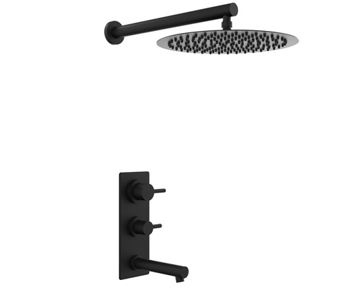 [24120] GRIFERÍA DUCHA MONOCOMANDO CON TRANSFERENCIA ONE NEGRO - HIDROMET - 10 AÑOS DE GARANTÍA [3003NEGR]