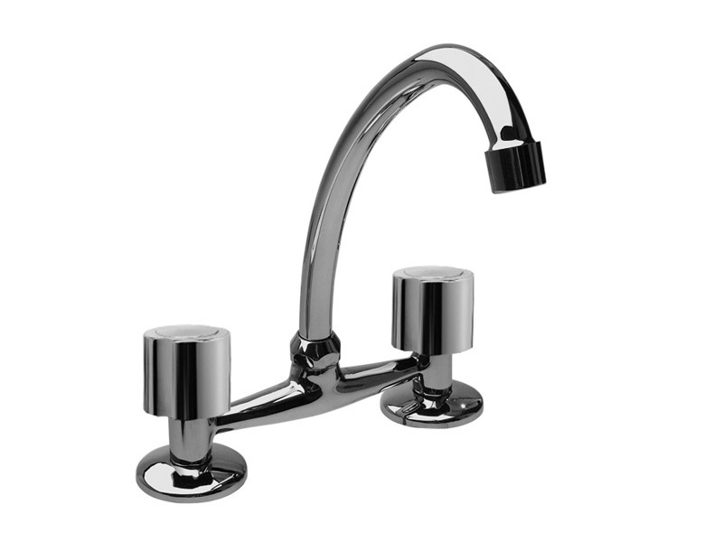 [24294] GRIFERÍA BICOMANDO CONVENCIONAL VIVA CROMO COCINA MESADA CROMO HYDROS [105211]