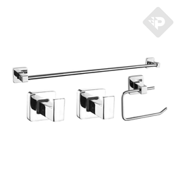 [24388] ACCESORIO CUBE SET 4 PIEZAS CROMO PIAZZA [73028]