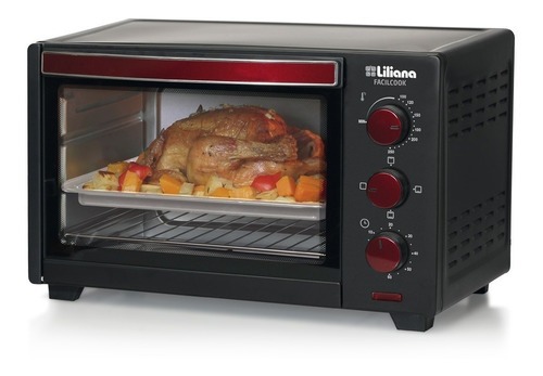 [25943] HORNO ELÉCTRICO 32LTS - EFICIENCIA ENERGÉTICA: A - FACILCOOK CON LUZ, TEMPORIZADOR Y ALARMA SONORA  - 60CMX30CM- NEGRO - LILIANA [AO132]